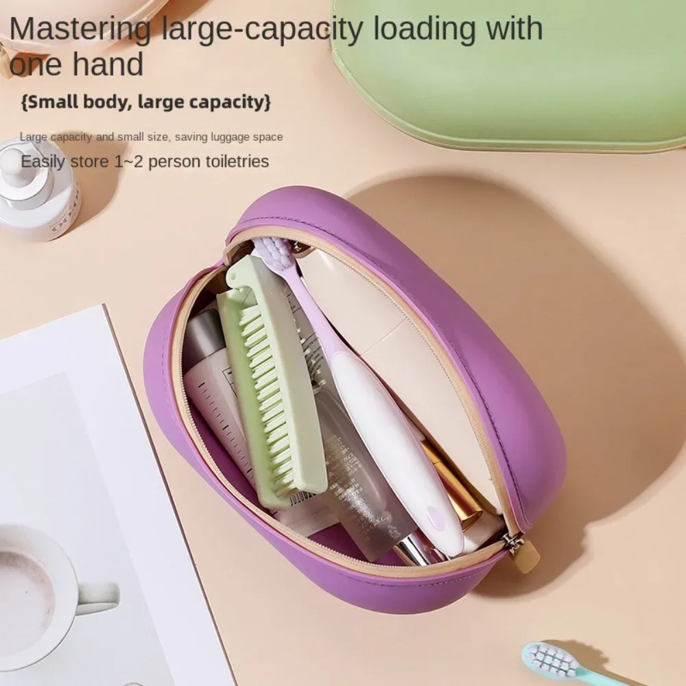 sac de rangement pour cosmétiques en silicone de haute qualité, grande capacité, étanche, organiseur de maquillage, sac à main pour femmes