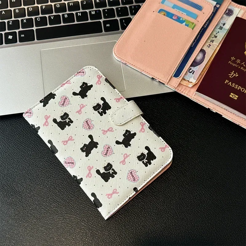 couverture de passeport élégante, portefeuille de voyage pour femmes, blocage rfid, porte-passeport en cuir pu avec poches pour cartes, idée cadeau de voyage