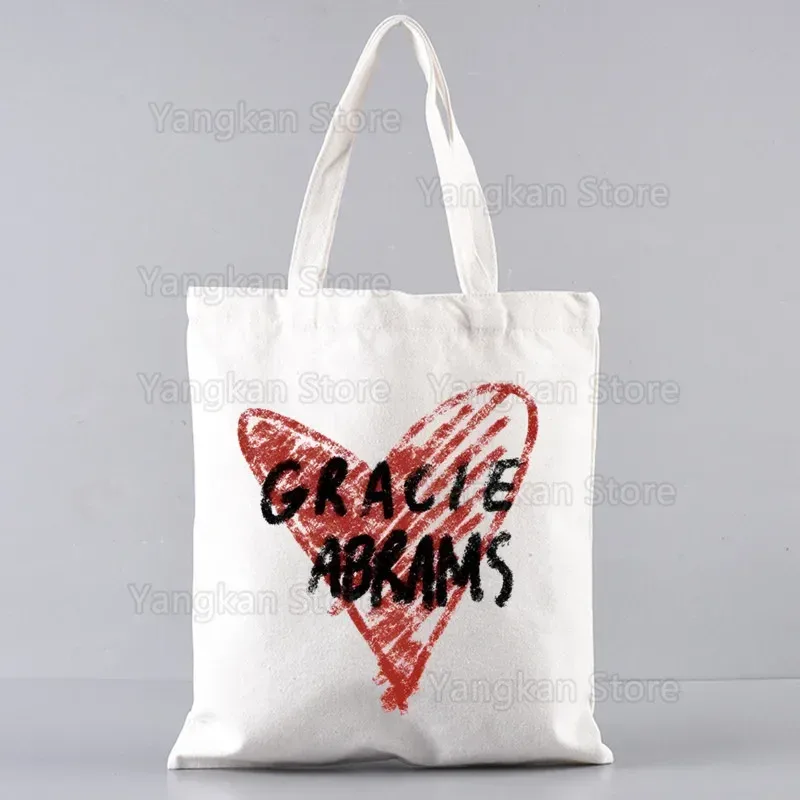 gracie abrams femmes toile sac fourre-tout eco sac à provisions grande capacité sac à bandoulière pour femmes femme pliable plage shopper sac