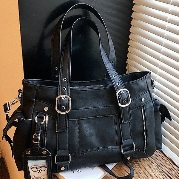 sac bandoulière vintage grande capacité pour femme 2026 – polyvalent, à porter à l'épaule ou sous le bras, idéal pour les trajets quotidiens et les voyages