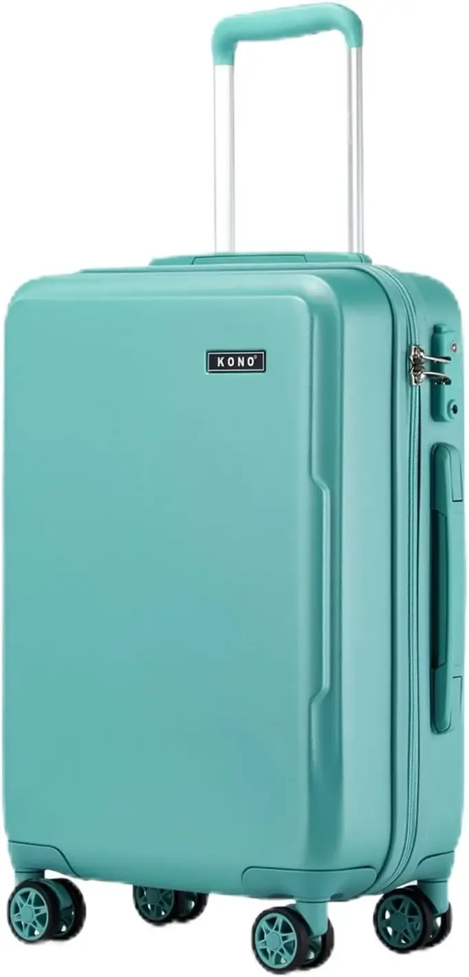 valises à main kono s/m/l, coque rigide légère en pc+abs avec serrure tsa, 4 roues multidirectionnelles, compatible cabine