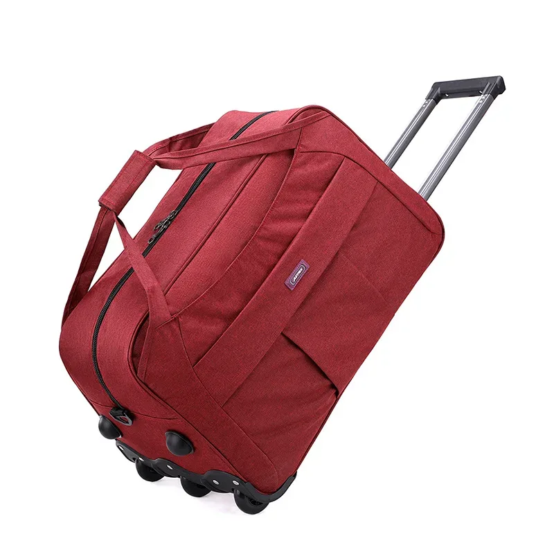 sac de voyage pliable à roulettes, sac de voyage d'affaires pour hommes et femmes, sac à main multifonctionnel en tissu oxford