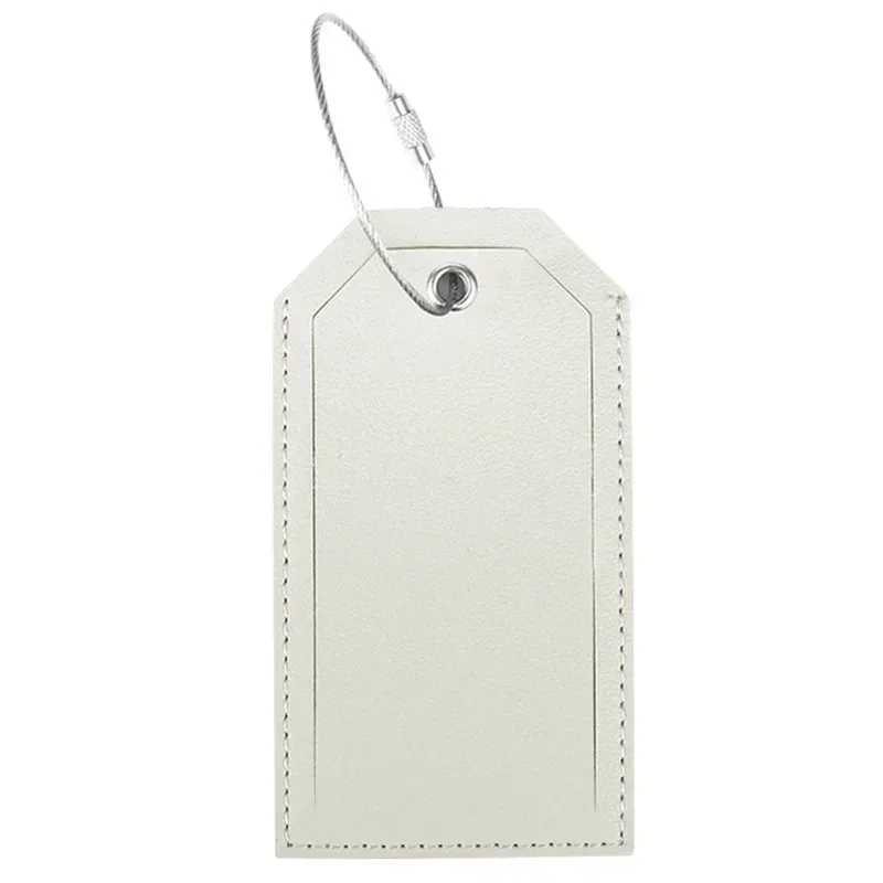 femmes hommes étiquettes de bagages pour valises accessoires de voyage mode couleur unie en cuir pu valise sac étiquette étiquette nom id adresse