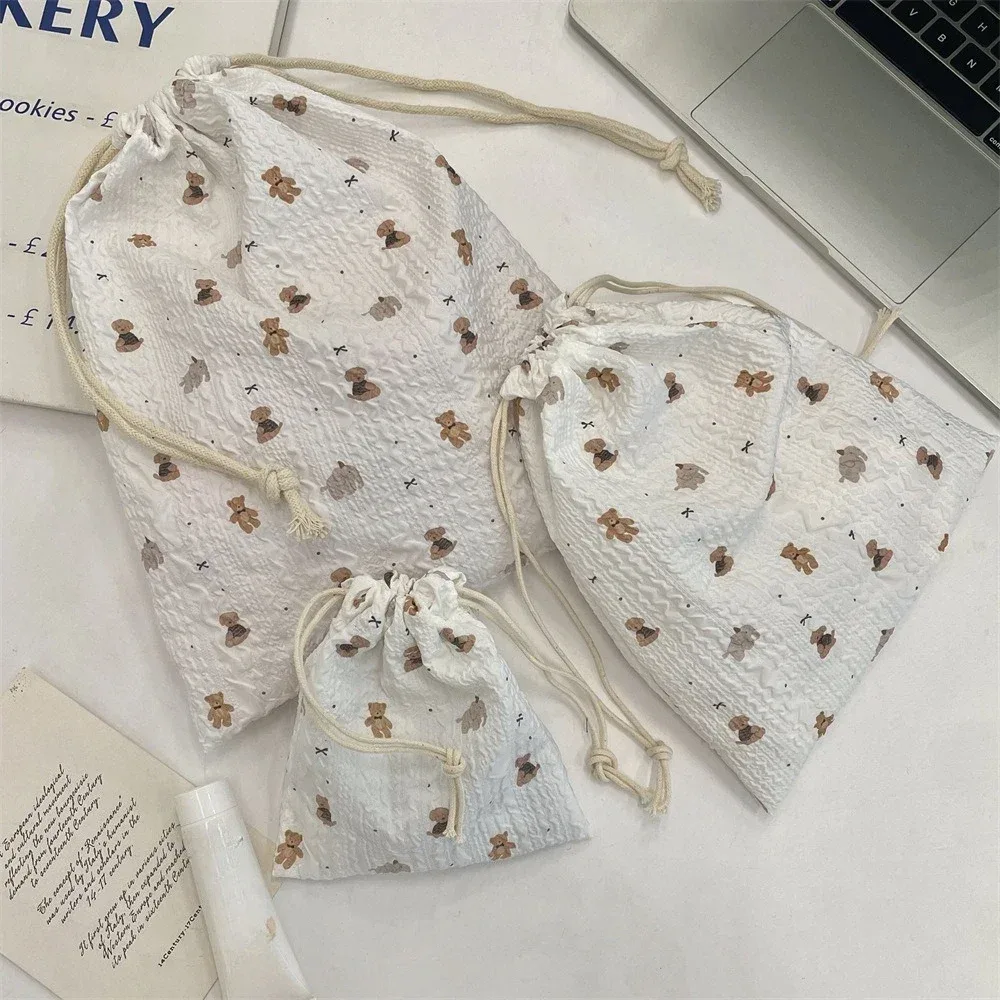 sac de maquillage pour femmes, dessin animé mignon, pochette kawaii, articles de toilette portables, organisateur de rangement de cosmétiques, sac à cosmétiques de voyage, étui à cordon