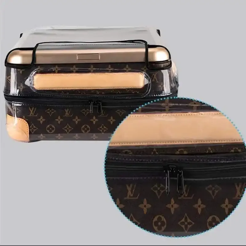 housse de bagage pour valise 50cm 55cm 70cm, protection anti-poussière, couvertures transparentes épaisseur pvc, accessoires de voyage personnalisés transparents