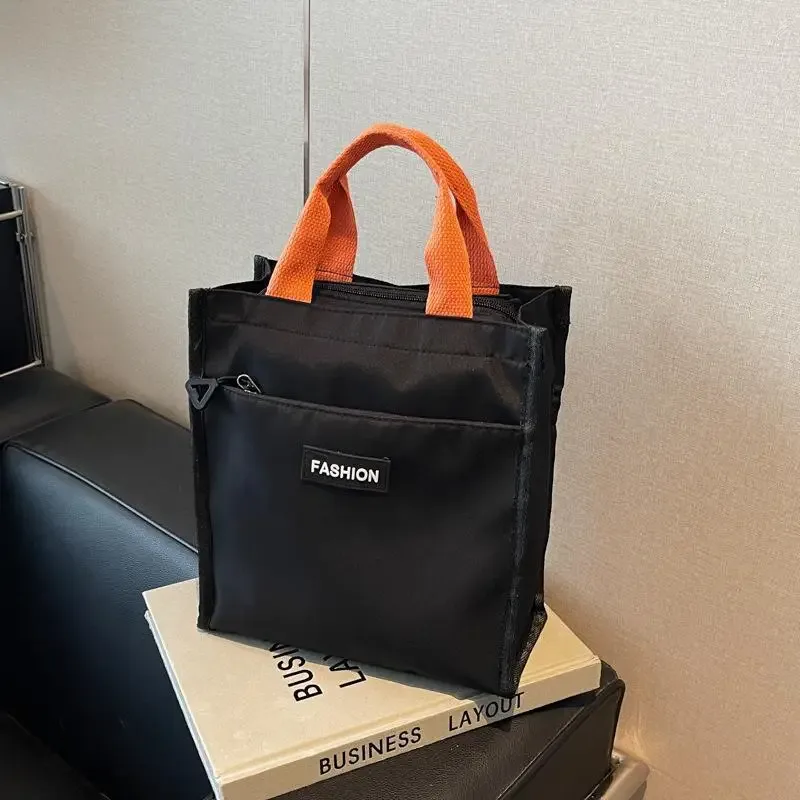 sac à main en toile, sac fourre-tout de grande capacité avec fermeture éclair, sac à bandoulière portable pour étudiants, livres scolaires, bureau, courses quotidiennes