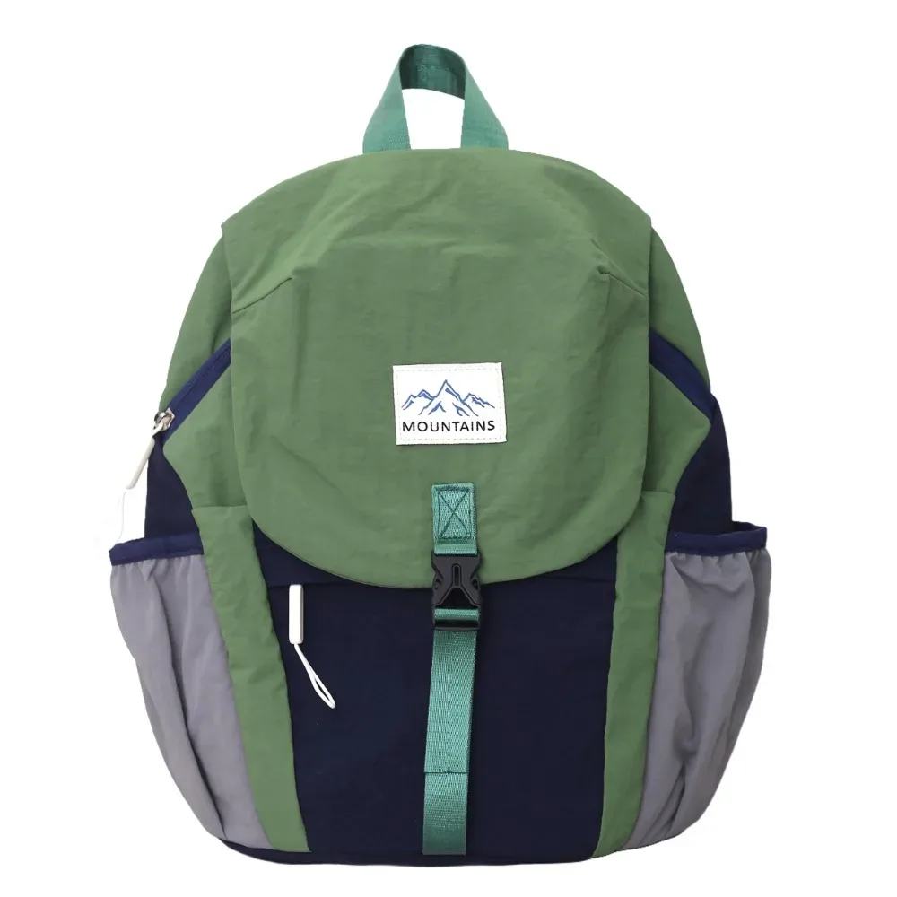 sac à dos léger et élégant pour enfants, séchage rapide, couleur contrastée, sac à rabat tendance, sac d'école imperméable en nylon pour l'école, les activités de plein air et la randonnée