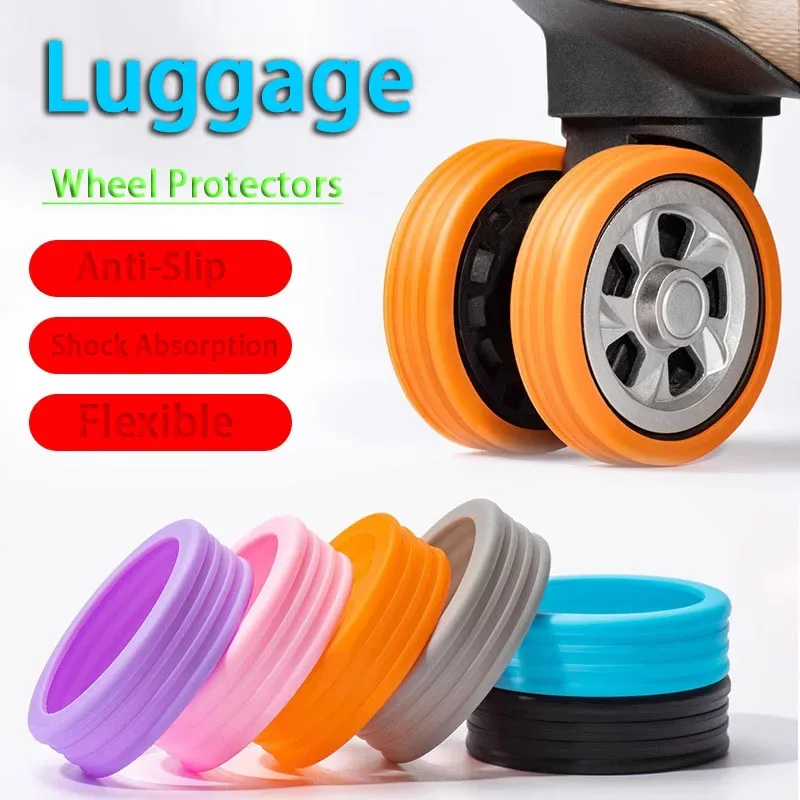 housse en caoutchouc pour roues à bagages – accessoire silencieux pour roues de valise et roues universelles
