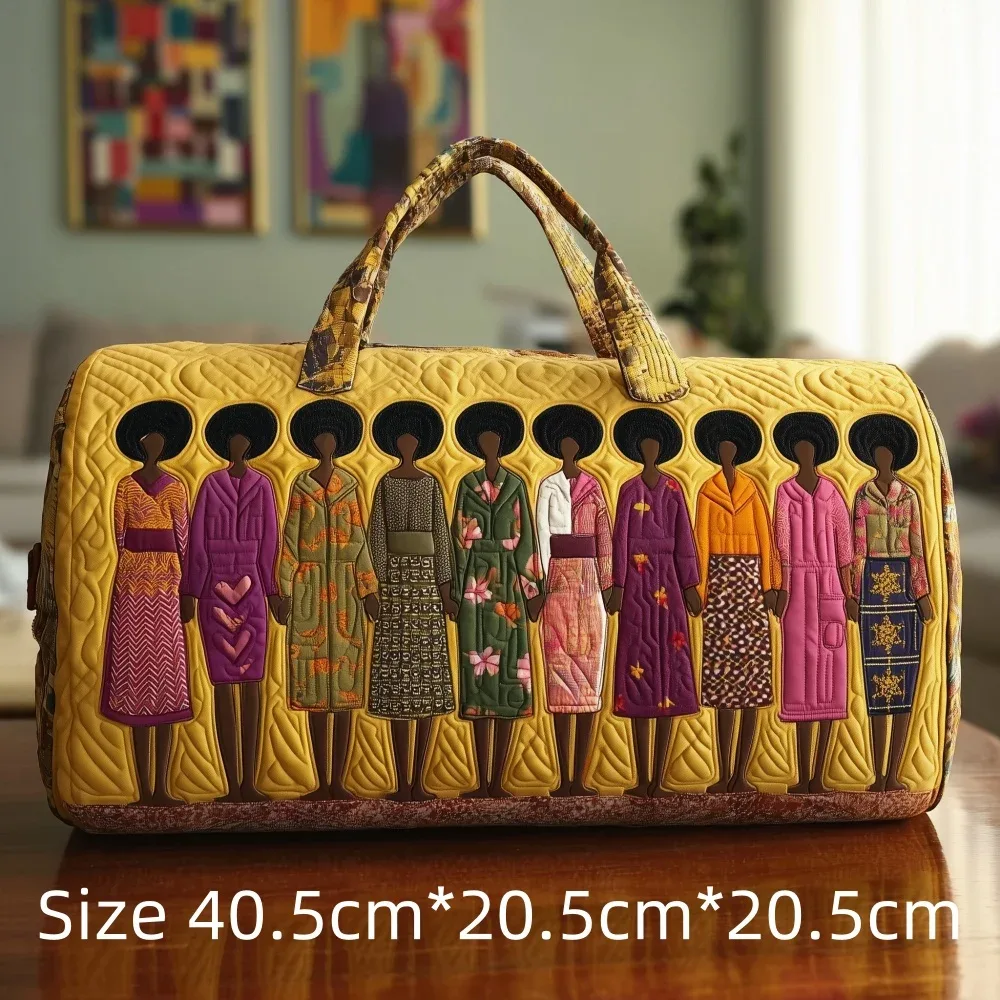 sac de voyage 3d matelassé afrique pour femme, sac de week-end bohème avec imprimé carte des femmes africaines, bagage cabine, sacs de festival uniques