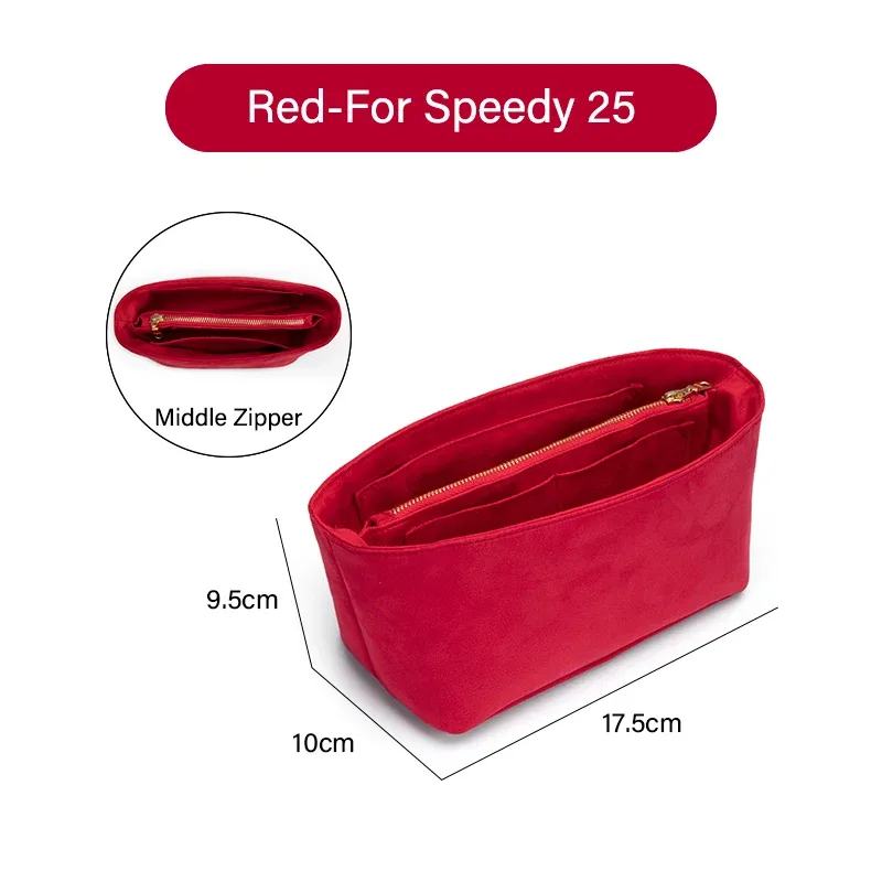 wuta original sac en velours organisateur pour lv speedy 20 25 30 35 sac à main insérer sac à main sac intérieur portable voyage stockage sacs de maquillage
