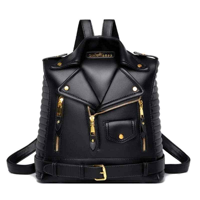 sac dos unité centrale cuir synthétique noir bleu beige poignée souple bandoulière arquée fermeture éclair style classique capacité 20 35 litres