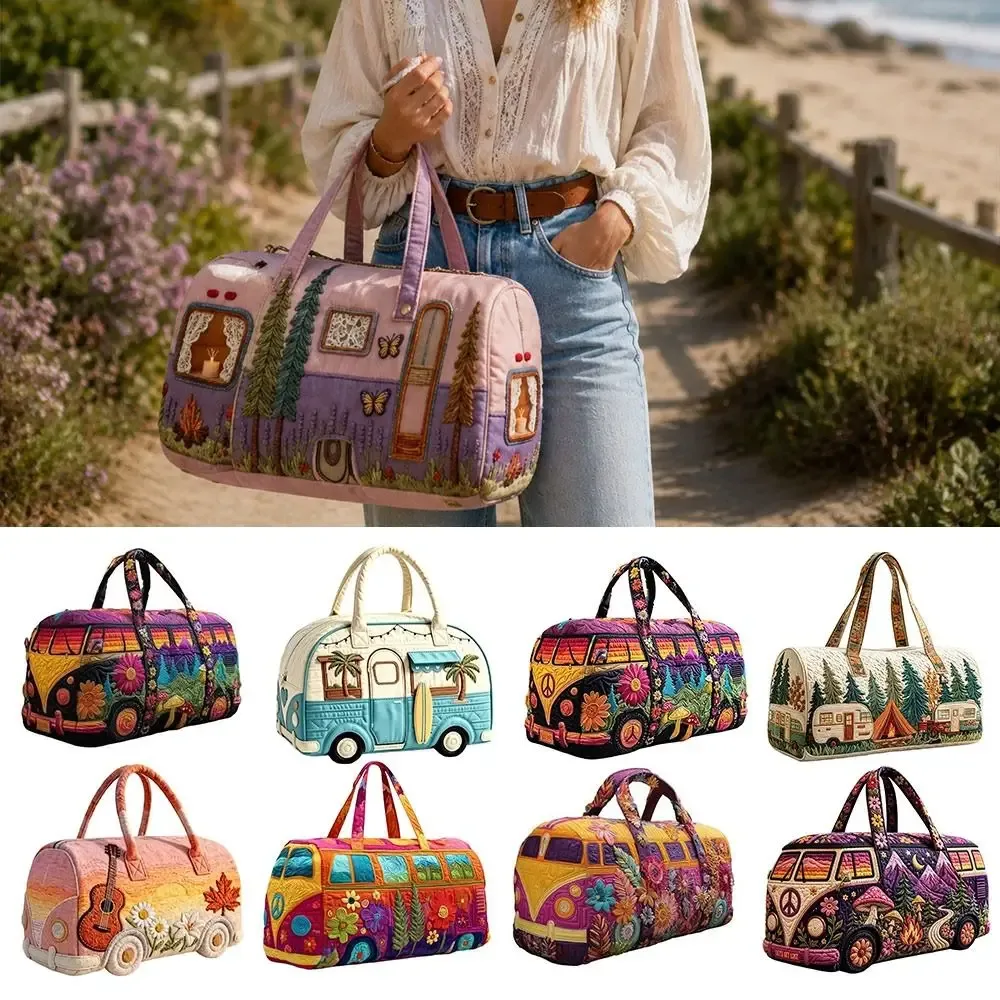 sac de voyage matelassé multifonctionnel 18x9x9cm, artisanat de matelassage 3d, grande capacité, sac de sport, sac à main de voyage.