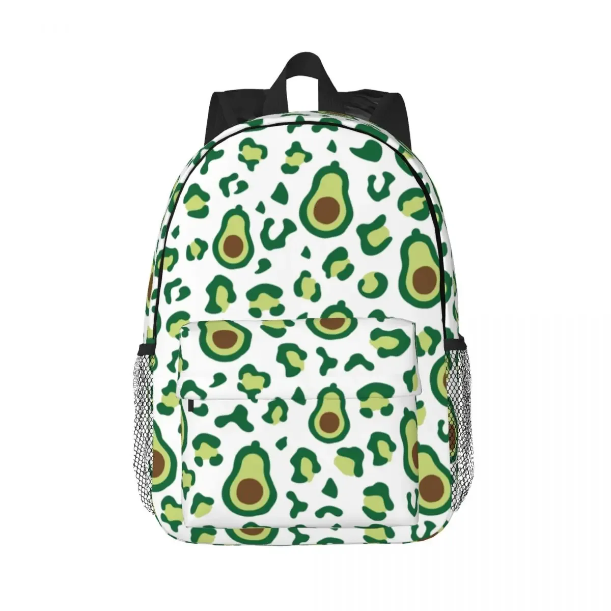 sac à dos à motif léopard avocat vert pour hommes et femmes, cartable pour étudiants, convient aux sacs pour ordinateur portable 15 pouces