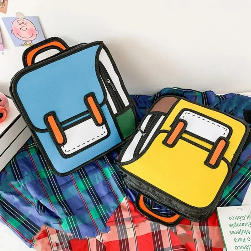 sac à dos scolaire 2d tendance avec imprimé de bande dessinée de conte de fées, grande capacité, léger, pour garçons et filles, cadeau