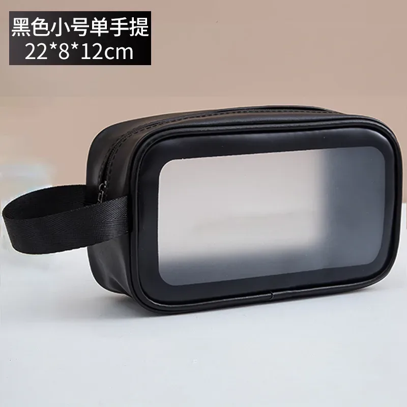 nouvelle trousse de toilette et de maquillage transparente imperméable à grande capacité, épaissie, sans logo, pour voyage, multi-usage, portable, cosmétique