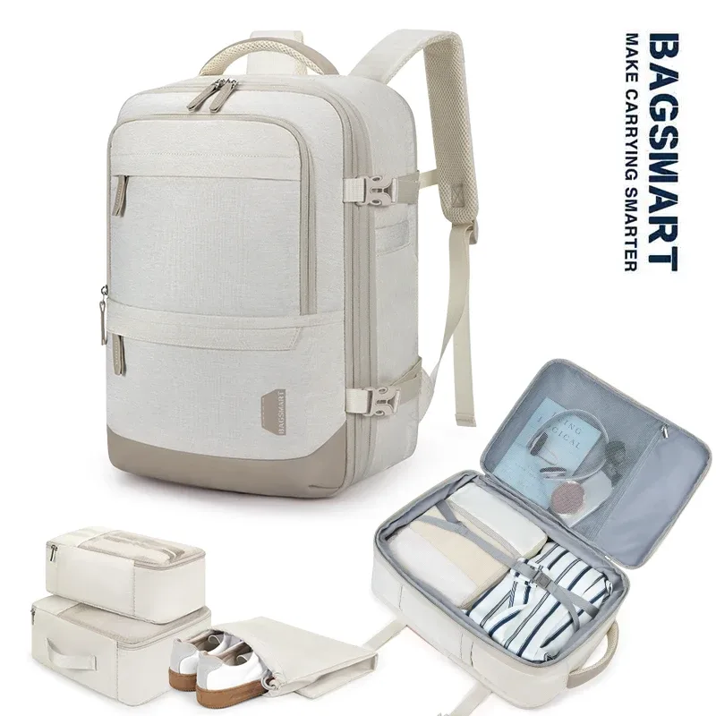 sac dos pvc gris marron bandes fixation latérale ouvrante zippée ceinture air souple décontracté multifonctionnel sport voyage extérieur école