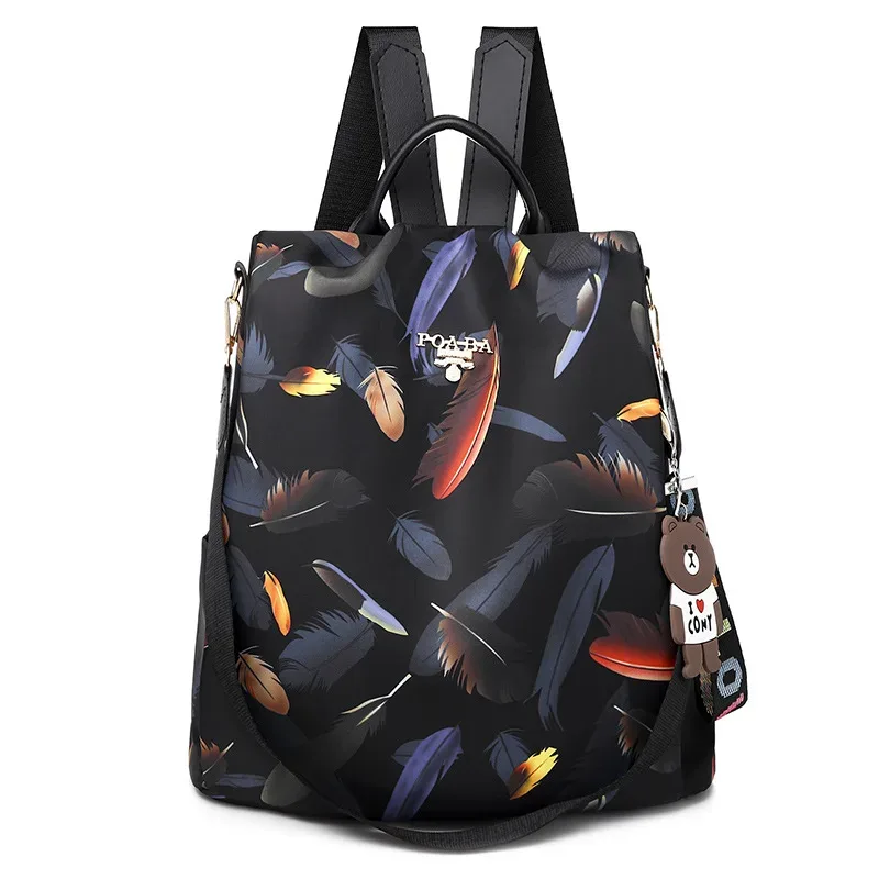 sac à dos en tissu oxford pour femmes, sacs à bandoulière à la mode, sacs d'école pour adolescents, sac à dos de voyage étanche imprimé de grande capacité