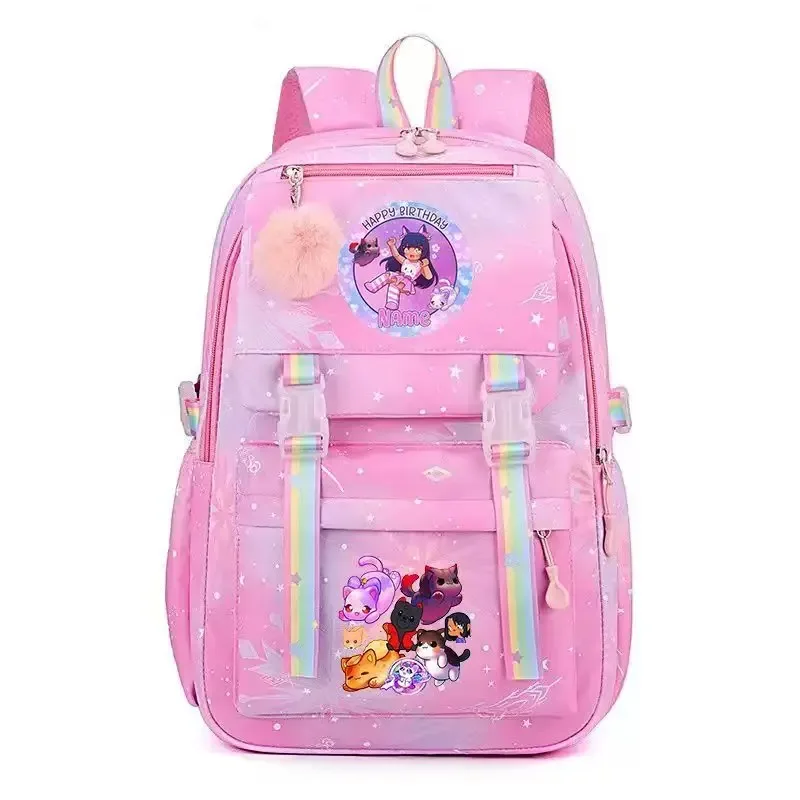 mochila aphmau sac à dos pour femmes et filles, sac d'école pour étudiants, sacs à dos de voyage de grande capacité, sac à dos pour ordinateur portable à la mode