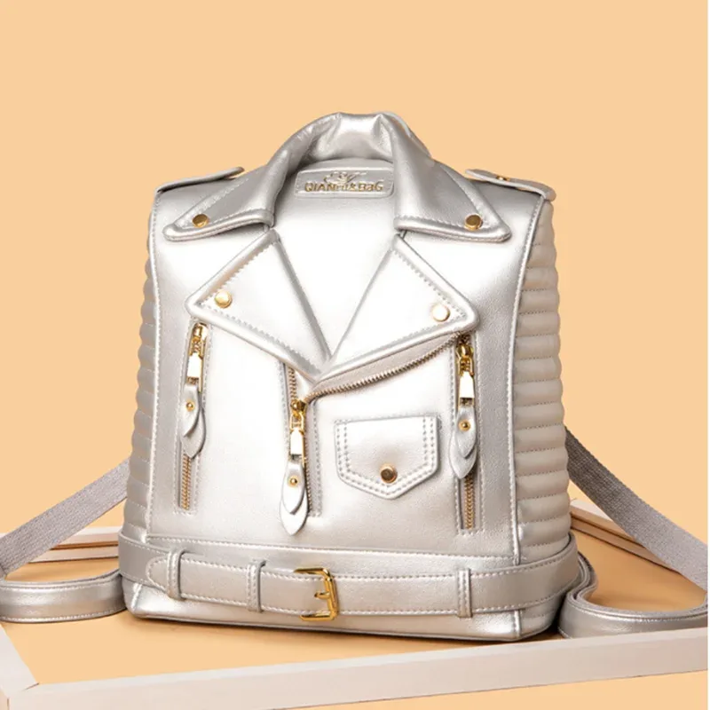 sac dos unité centrale cuir synthétique noir bleu beige poignée souple bandoulière arquée fermeture éclair style classique capacité 20 35 litres