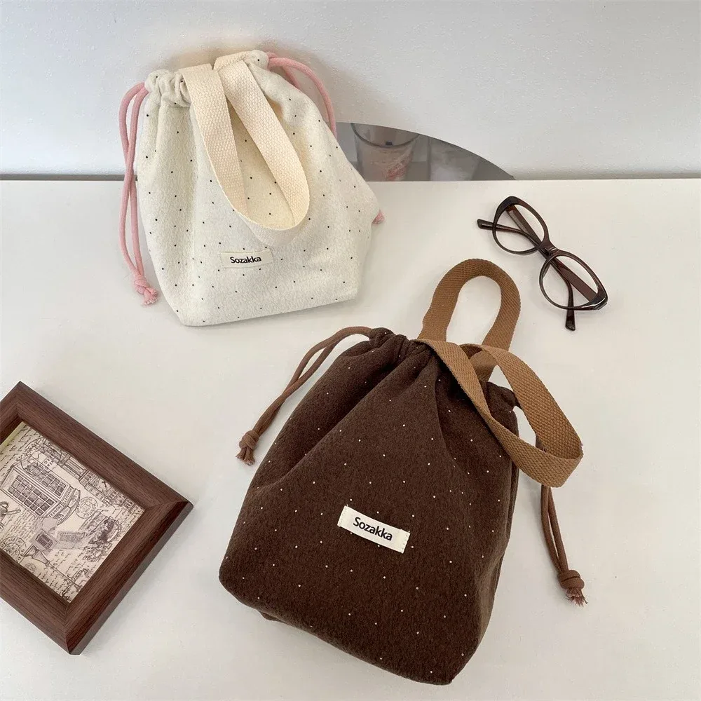 sac à cosmétiques à cordon de serrage pour femmes, rangement de voyage, sac de maquillage, organisateur, pochette de maquillage portable, trousse de toilette et de beauté