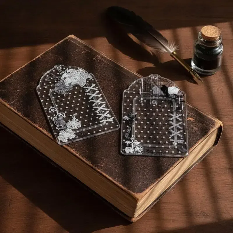 1 pièce Pochette de rangement et de présentation pour photocards Kpop et cartes d'idoles, en PVC à pois et motifs floraux, 3 pouces, avec pendentif