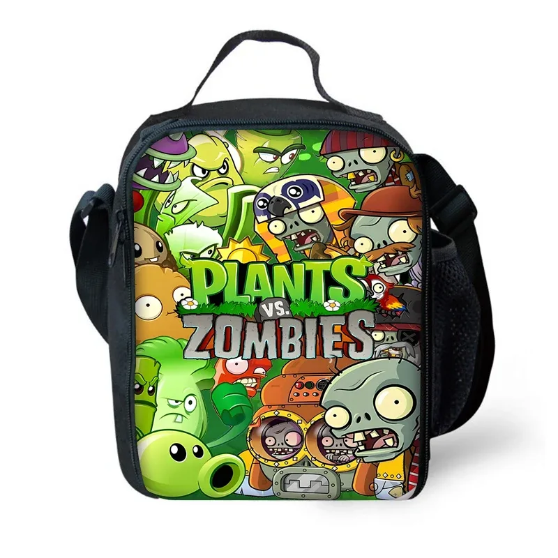 jeu chaud pour enfants pour p-plantes vs z-zombiess, sac à dos d'école avec sacs à déjeuner, sacs à crayons, sacs d'école pour garçons et filles, meilleur cadeau