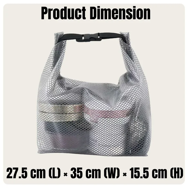 nouveau sac de rangement portable unisexe 2026 pour voyage et plage, grande capacité, pratique, transparent, en plastique étanche, à bandoulière