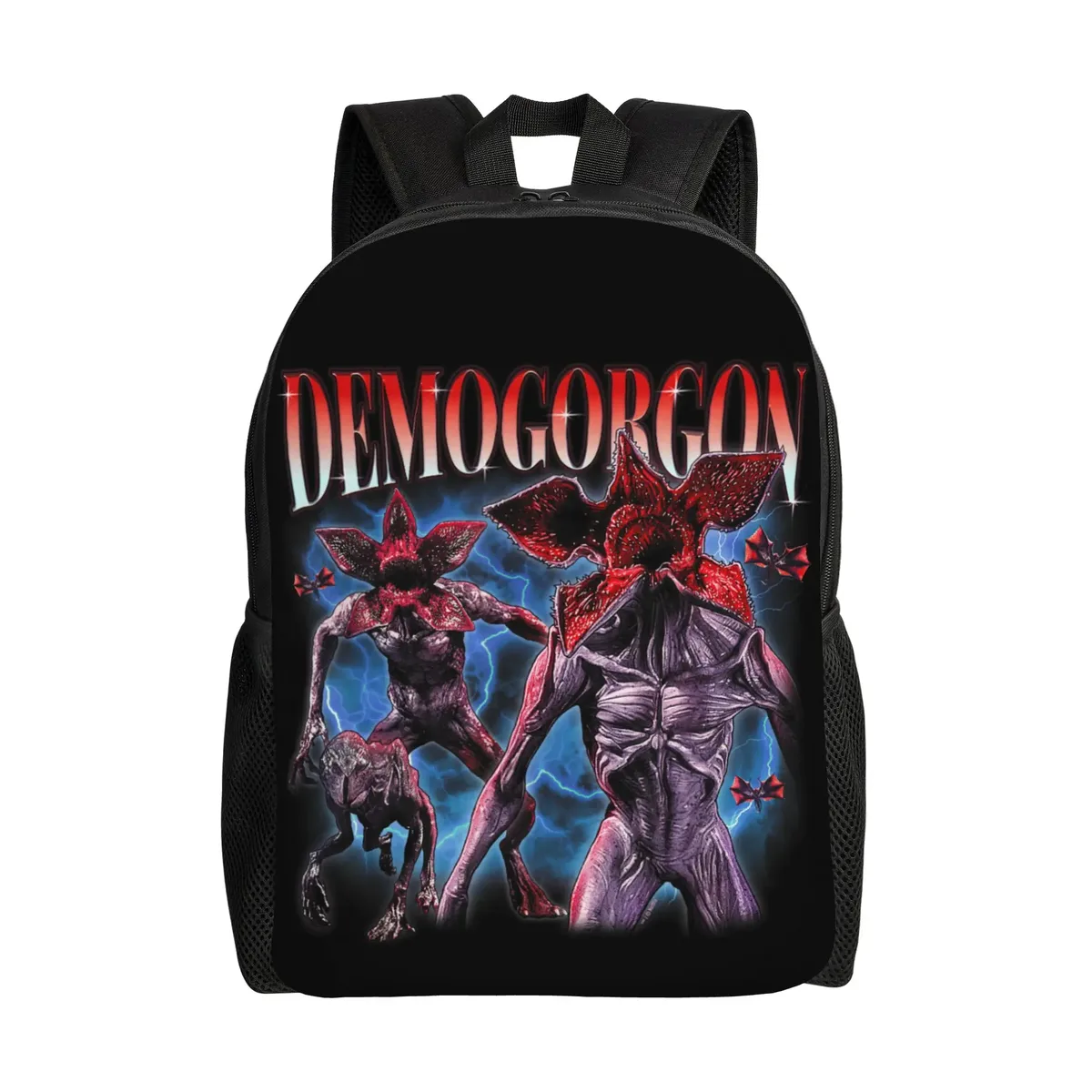 sac à dos demogorgon starry night style strangering, sacs à dos de randonnée pour femmes et hommes, sacs d'école esthétiques, sac à dos léger au design original