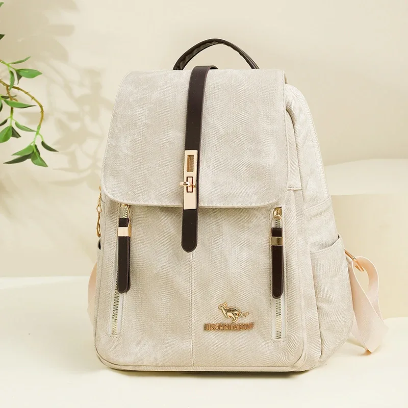 sac à dos en cuir de haute qualité, sac à dos de voyage de luxe pour femme, sac à bandoulière décontracté multifonctionnel, sacs d'école pour filles sac 2026
