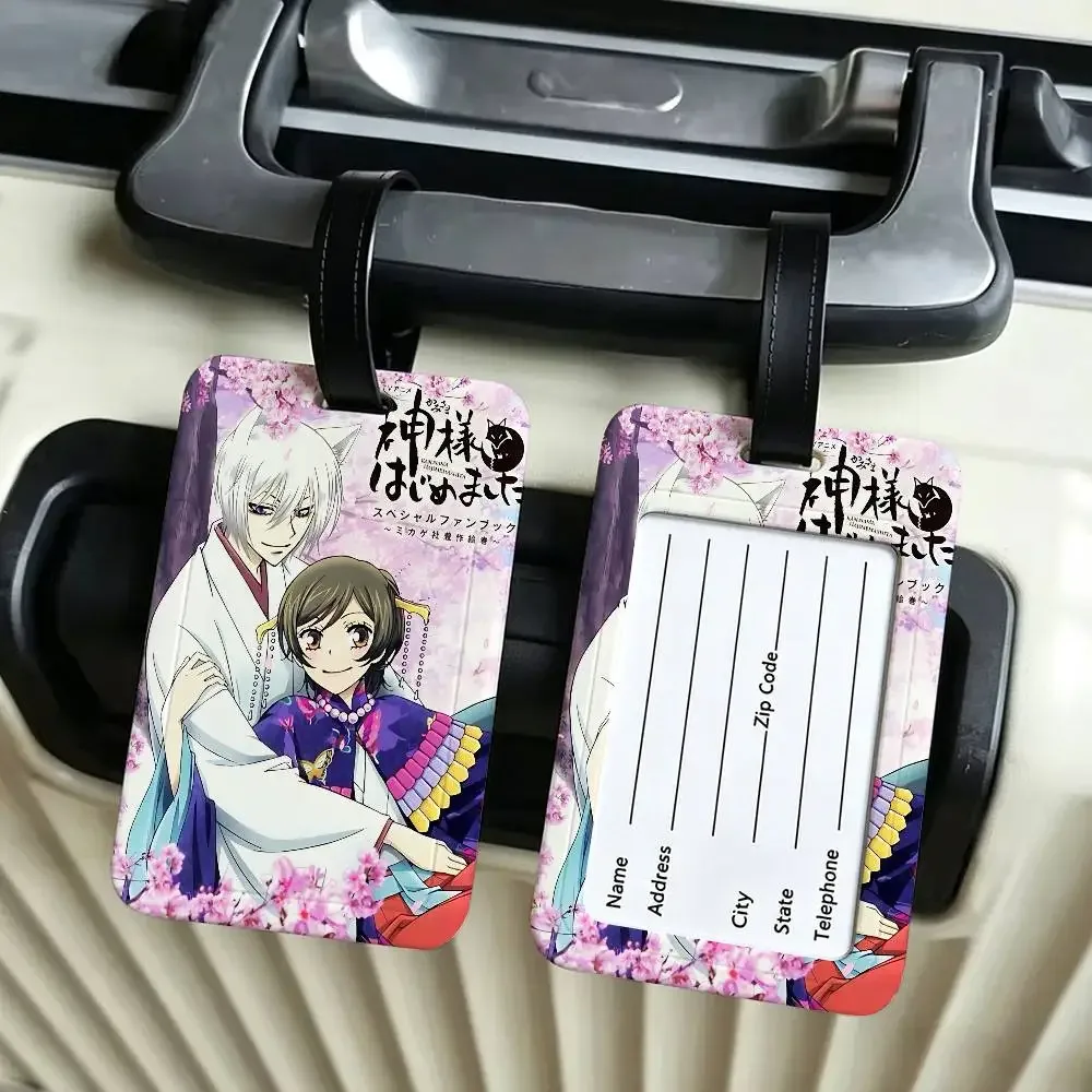 étiquette de bagage portable anti-perte anime k-kamisama kiss magazine, étui de carte d'informations en pvc, étiquette de voyage pour valise et sac à dos