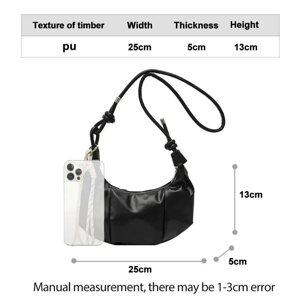 sac à bandoulière plissé en forme de nuage, sac à bandoulière en pu pour femmes, sac à bandoulière élégant en simili cuir