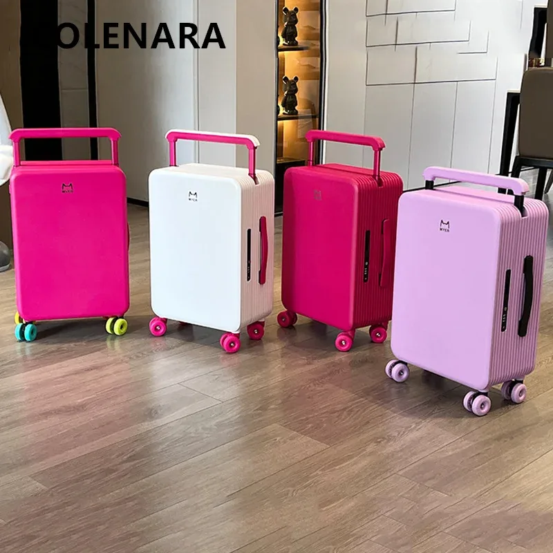 valise colenara 20/24 pouces en abs + pc de haute qualité, bagage cabine pour femmes, valise à roulettes pour étudiants, valise à code pour hommes