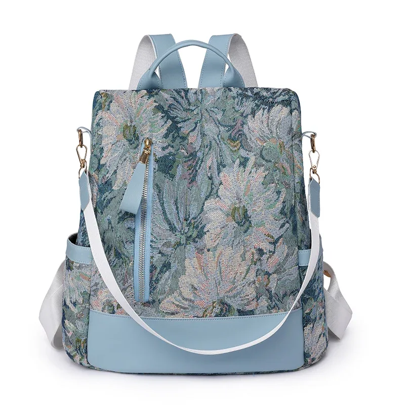 nouveau sac à dos femme tendance 2026 en nylon, grande capacité, pour l'école, le shopping et les voyages, sac décontracté pour femme