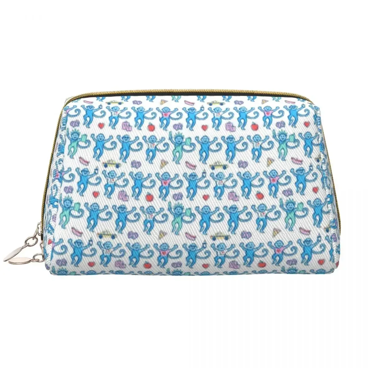 sac à cosmétiques de voyage personnalisé pour femme, rouleau preppy, singes, lapin, trousse de toilette et de maquillage, trousse de rangement de beauté pour dames