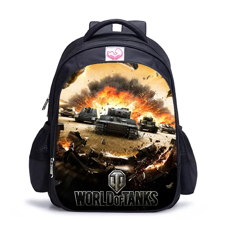 sac à dos de jeu du monde des chars pour enfant et adolescent, 16 pouces, pour livre, garçons et garçons
