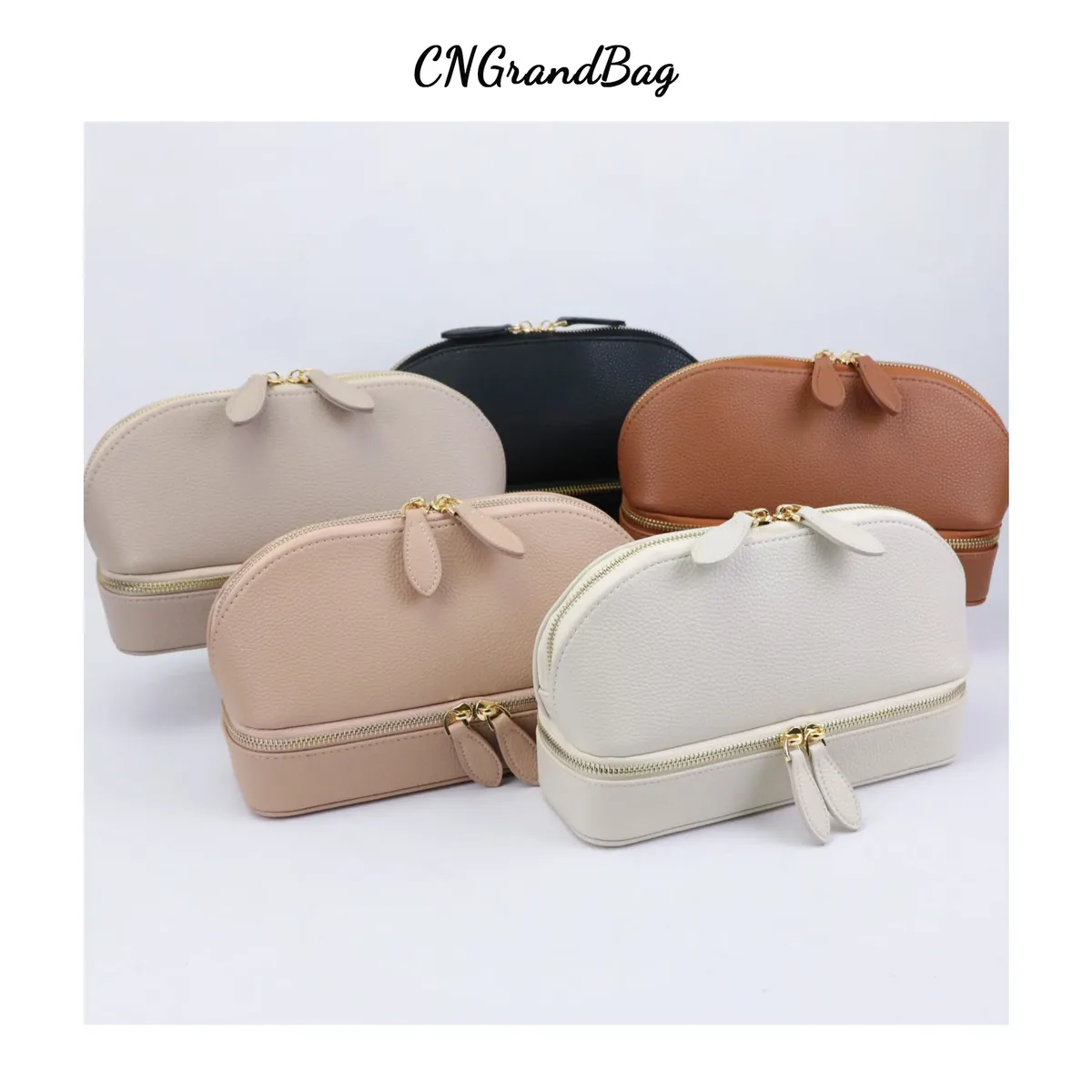 sac à cosmétiques personnalisé en cuir pu pour femmes, trousse de maquillage de voyage avec étui de rangement de bijoux, pochette de voyage 2 en 1 pour dames