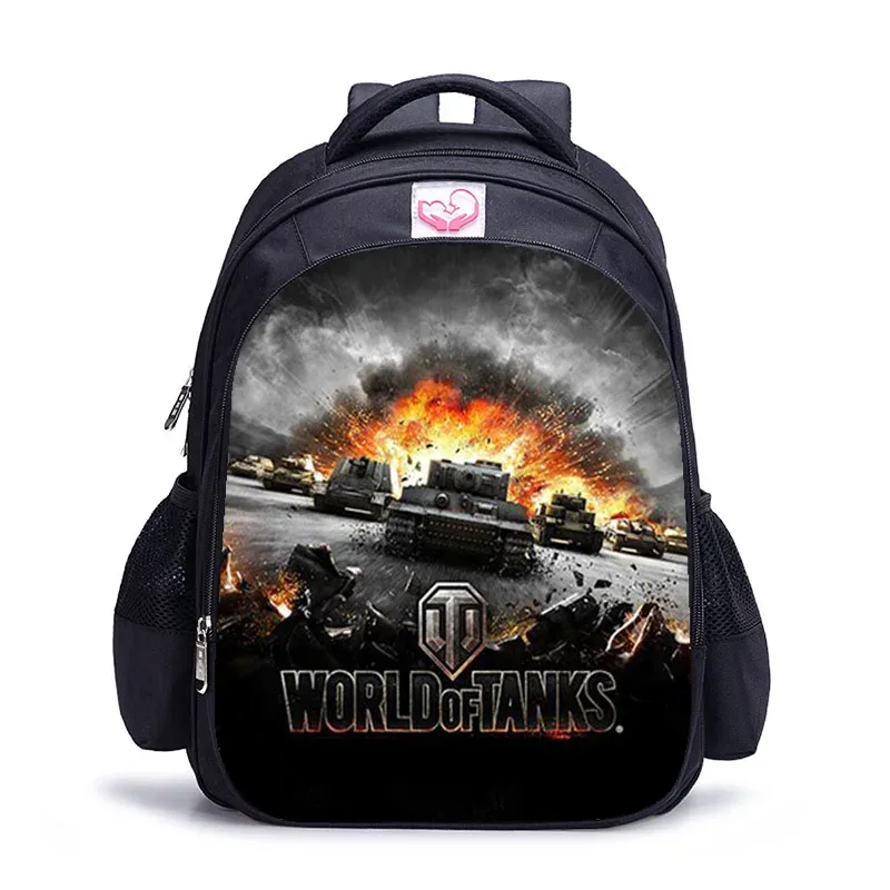 sac à dos de jeu du monde des chars pour enfant et adolescent, 16 pouces, pour livre, garçons et garçons