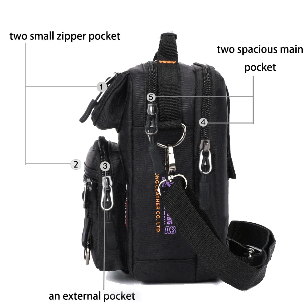 3707 hommes messager sacs de course décontracté multifonction petits sacs de voyage étanche épaule taille packs militaire sacs à bandoulière