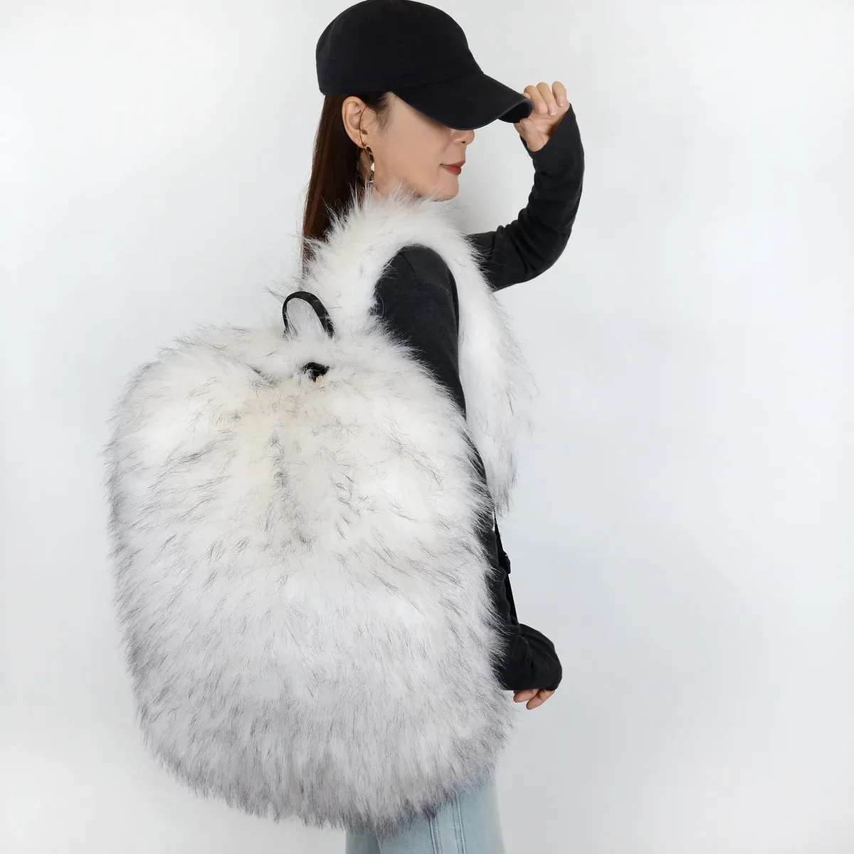 nouveau sac à dos en fausse fourrure grande capacité unisexe, sac à bandoulière en peluche pour voyage automne-hiver, sac à dos en tissu doux super grande taille unisexe