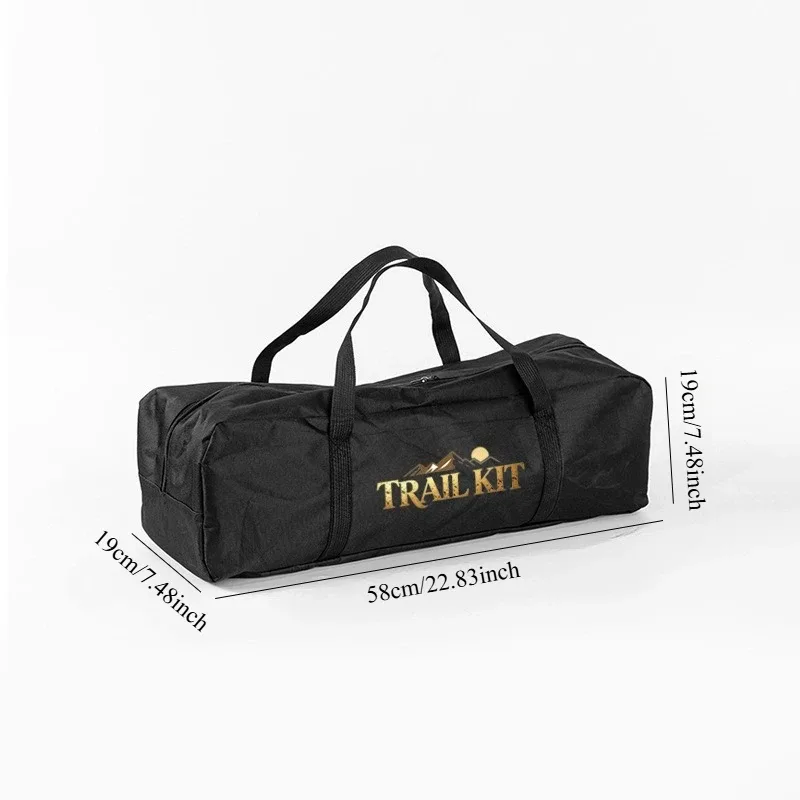sac de rangement extérieur extra-large en tissu oxford avec doubles poignées, idéal pour le matériel de camping, l'équipement de pêche et les bagages de voyage