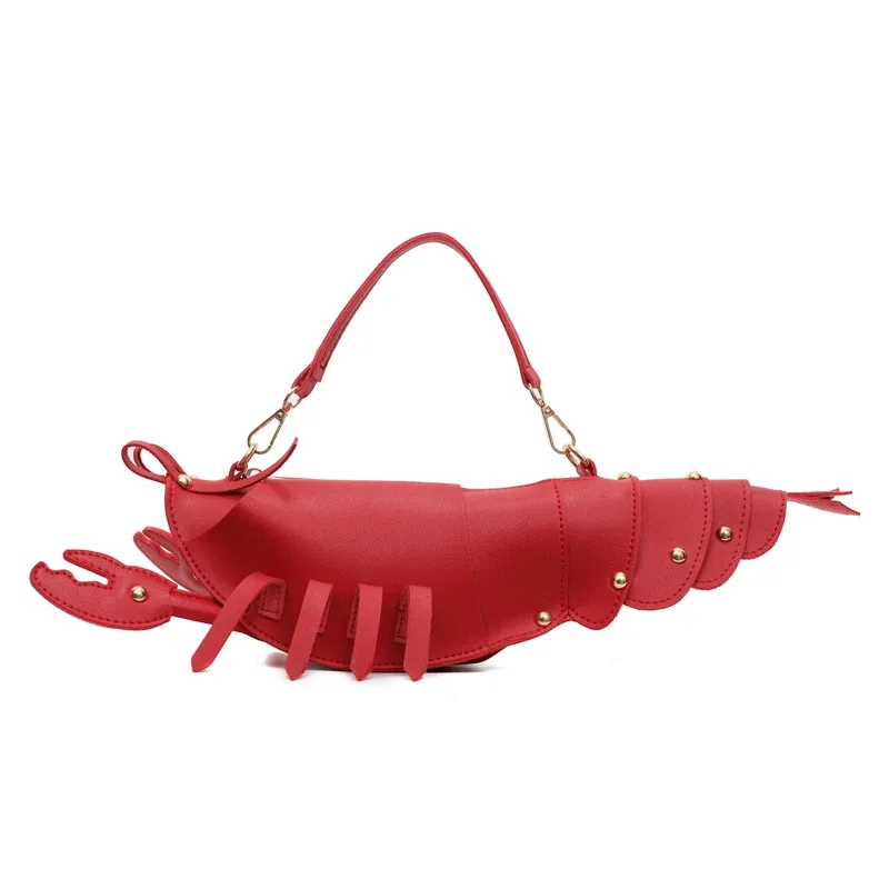 sacs à bandoulière en pu avec fermeture éclair, niche en forme de homard, sacs pour dames de haute qualité, couleur unie, rivets, sacs à bandoulière à la mode, 2025