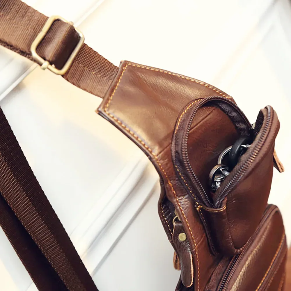 sac à bandoulière vintage en cuir véritable pour homme, sacoche de jour, célèbre sac de voyage décontracté
