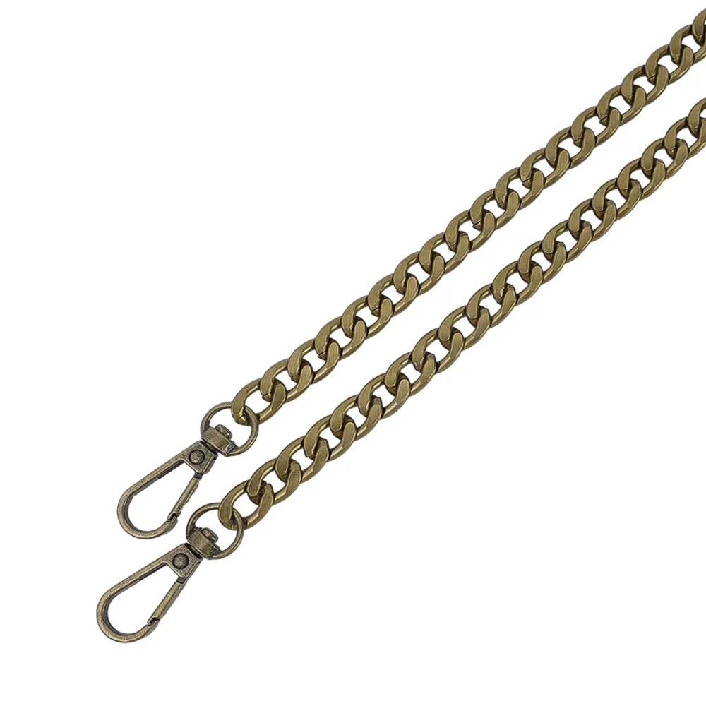 chaîne de sac en métal et aluminium de 120cm, pièces de rechange, accessoires pour sac à main à bandoulière tissé à la main, bricolage, sangles détachables faites à la main