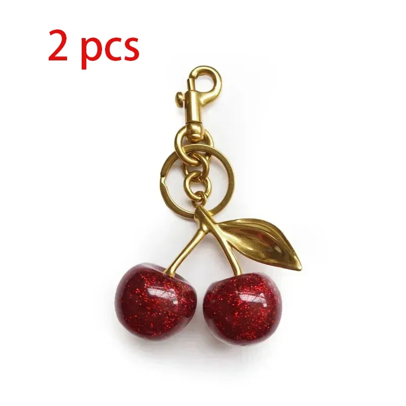 pendentifs en cristal cerise, adaptés aux sacs coach, aux sacs à main pour femmes, aux sacs à bandoulière et aux accessoires de porte-clés