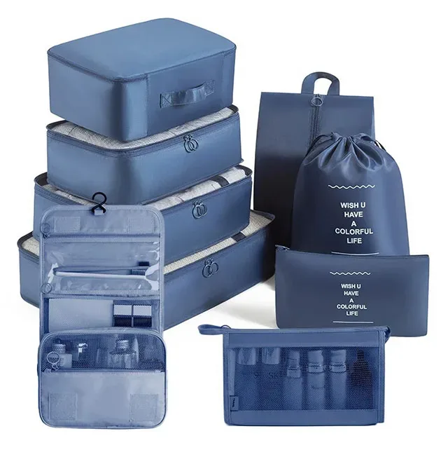 organisateur voyage polyester visibilité sac compresseur vêtements accessoires beige rose pâle léger résistant transport