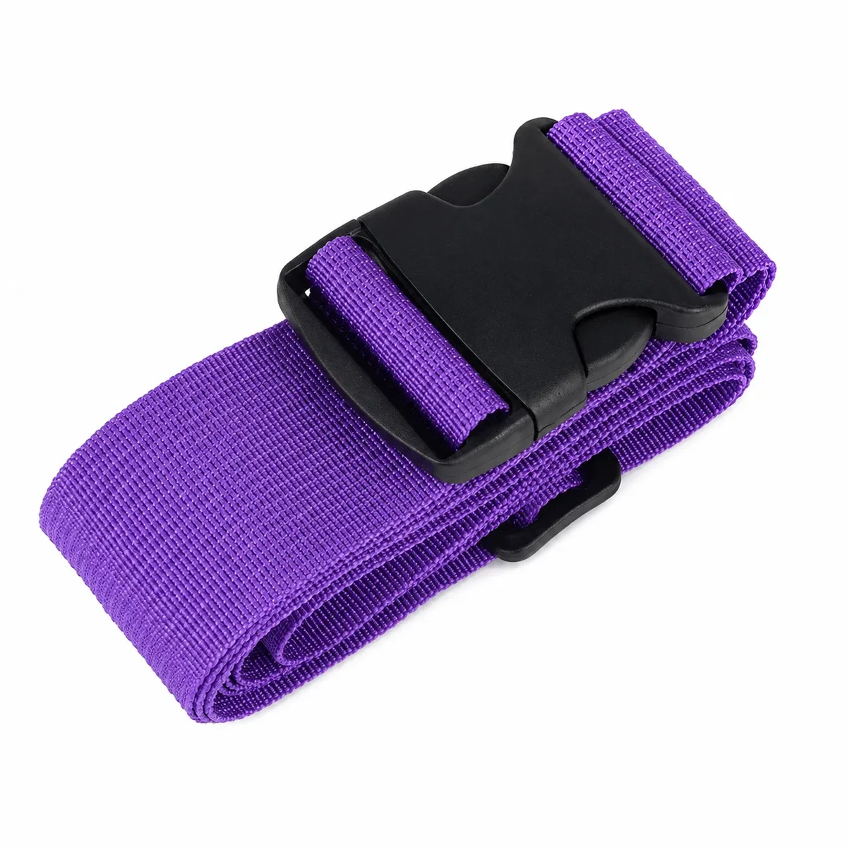 sangle bagage polyester boucle noire pratique arc ciel longue large usage voyage sécurisation valise transport identification bande transverse fixation