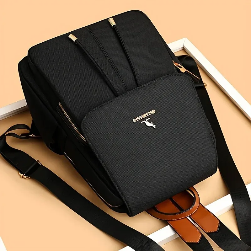 sac à dos polyvalent et à la mode, sac à dos pour femmes de grande capacité version coréenne, fermeture à glissière, adapté aux voyages et aux déplacements