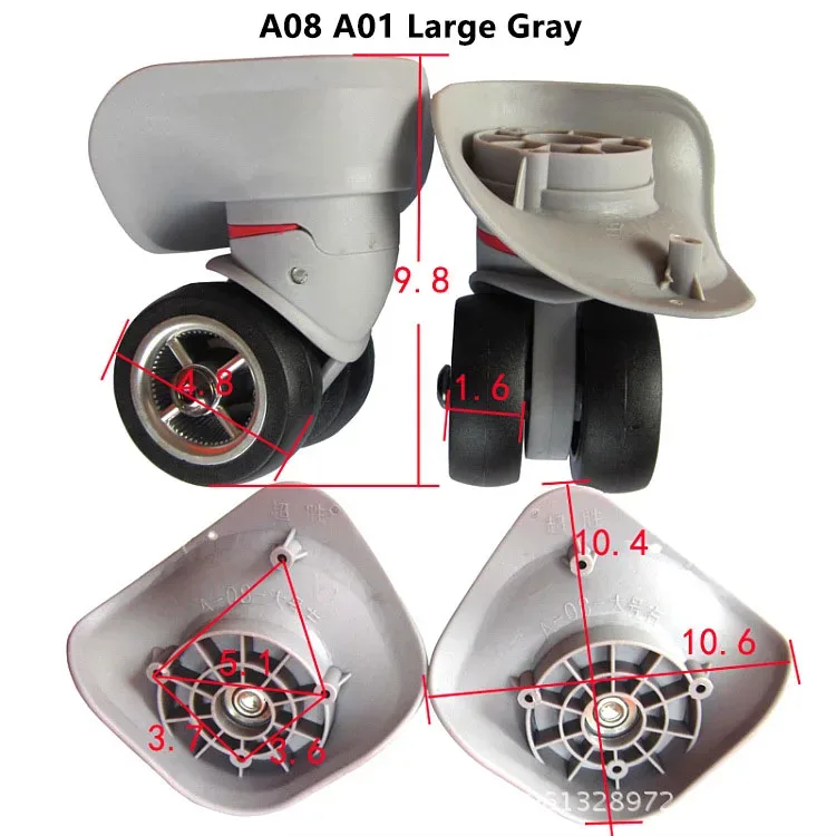 a01 a08 a-08 roues d'avion silencieuses boîtier de chariot bagages roue universelle valise réparation accessoires roues de remplacement roulette