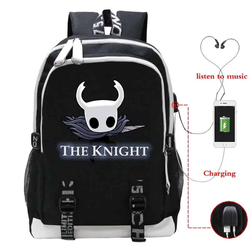 garçons filles creux chevalier cartable enfants sac à dos jeu de dessin animé usb grande capacité portable sac à dos étudiants sacs de voyage cadeau