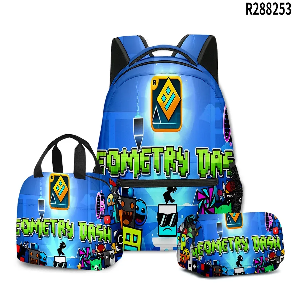 sac dos oxford université motif géométrie dash bleu vert rouge noir voyage école étudiant
